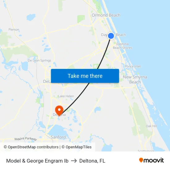 Model & George Engram Ib to Deltona, FL map
