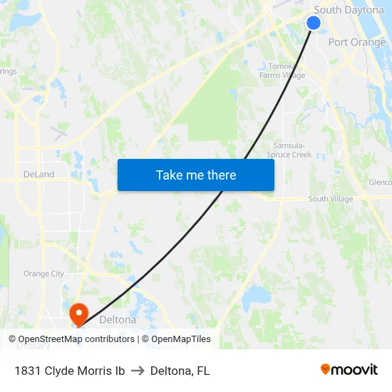 1831 Clyde Morris Ib to Deltona, FL map