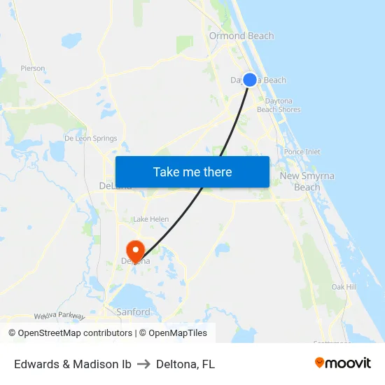 Edwards & Madison Ib to Deltona, FL map