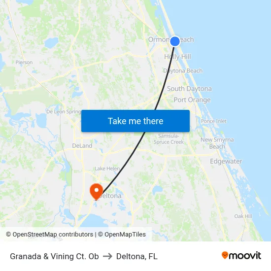 Granada & Vining Ct. Ob to Deltona, FL map