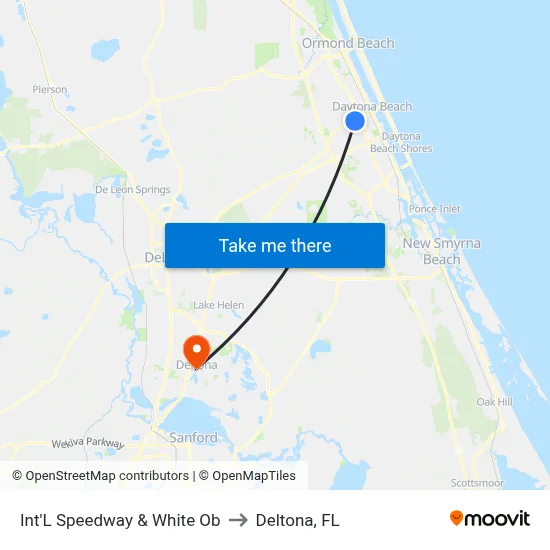 Int'L Speedway & White Ob to Deltona, FL map