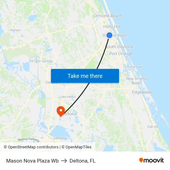 Mason Nova Plaza Wb to Deltona, FL map