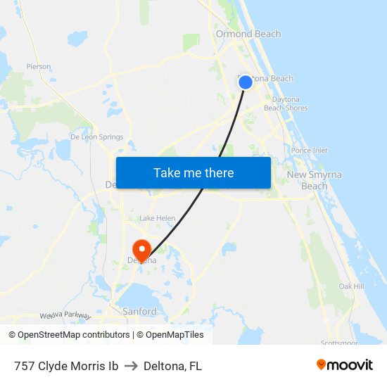 757 Clyde Morris Ib to Deltona, FL map