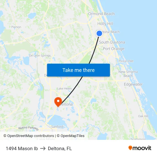 1494 Mason Ib to Deltona, FL map