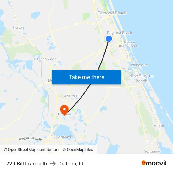 220 Bill France Ib to Deltona, FL map
