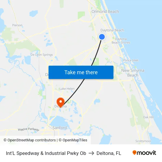 Int'L Speedway & Industrial Pwky Ob to Deltona, FL map