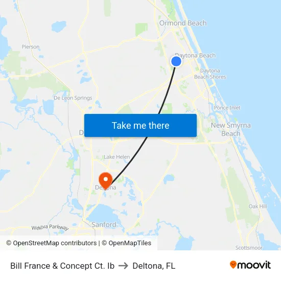 Bill France & Concept Ct. Ib to Deltona, FL map