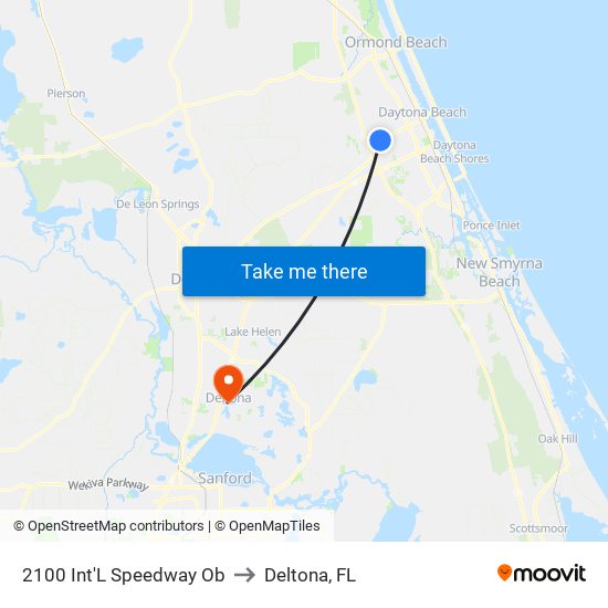 2100 Int'L Speedway Ob to Deltona, FL map