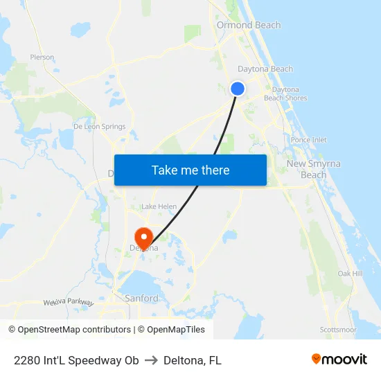 2280 Int'L Speedway Ob to Deltona, FL map