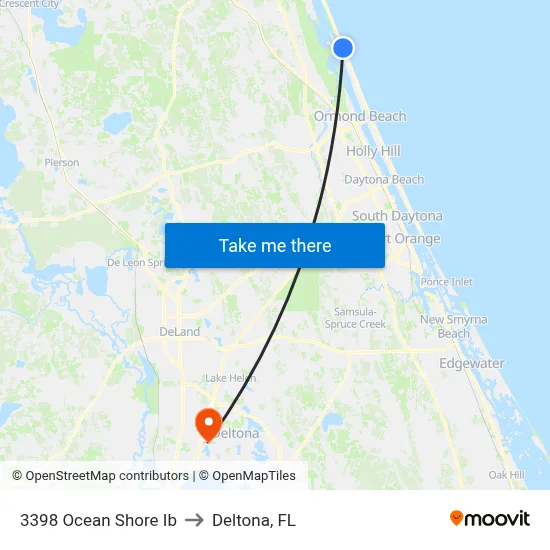 3398 Ocean Shore Ib to Deltona, FL map