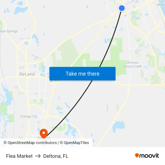 Flea Market to Deltona, FL map
