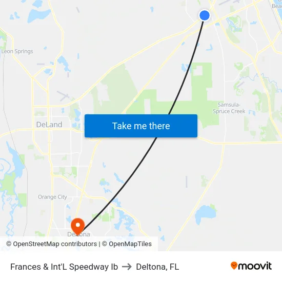 Frances & Int'L Speedway Ib to Deltona, FL map