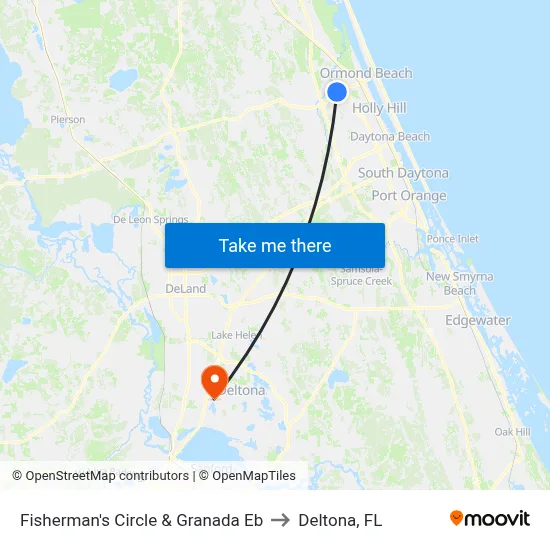 Fisherman's Circle & Granada  Eb to Deltona, FL map