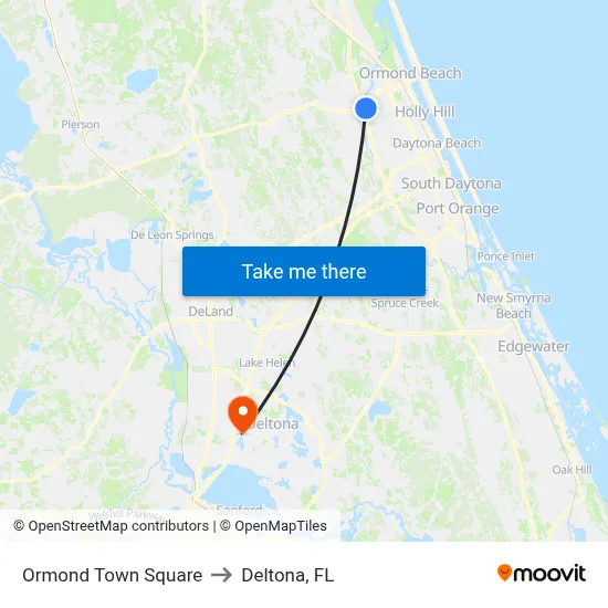 Ormond Town Square to Deltona, FL map