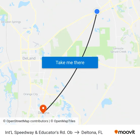 Int'L Speedway & Educator's Rd.  Ob to Deltona, FL map