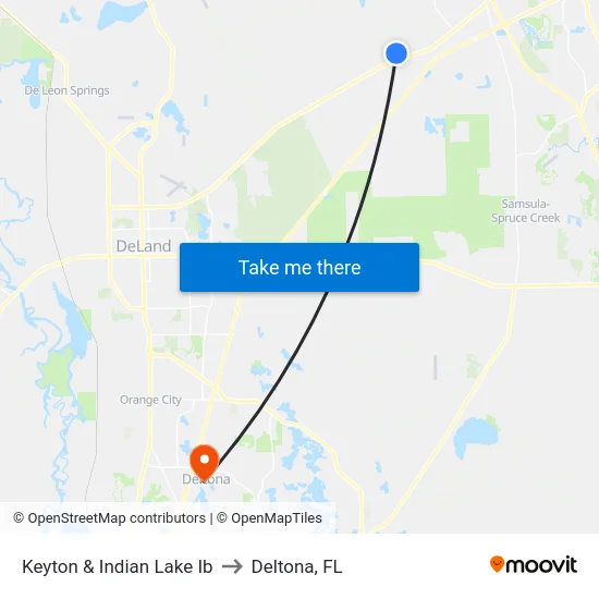 Keyton & Indian Lake  Ib to Deltona, FL map
