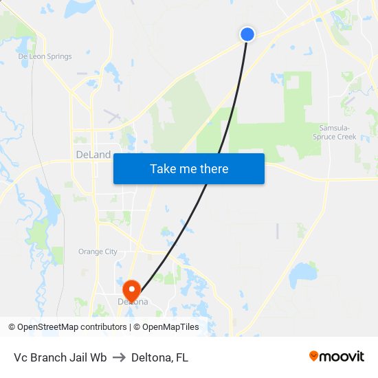 Vc Branch Jail Wb to Deltona, FL map