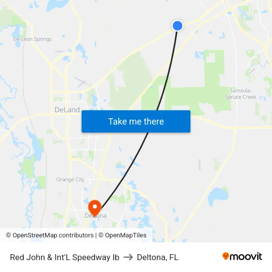 Red John & Int'L Speedway  Ib to Deltona, FL map