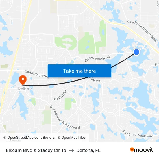 Elkcam Blvd & Stacey Cir.  Ib to Deltona, FL map