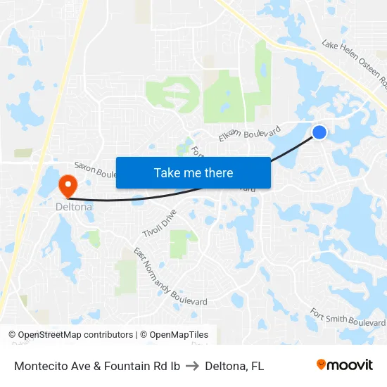 Montecito Ave & Fountain Rd Ib to Deltona, FL map