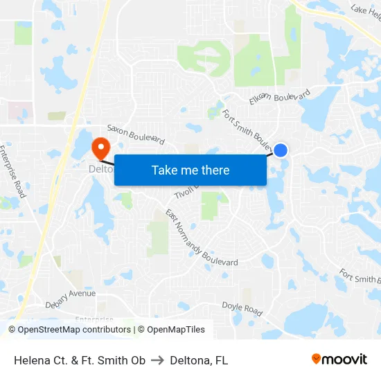Helena Ct.  & Ft. Smith Ob to Deltona, FL map