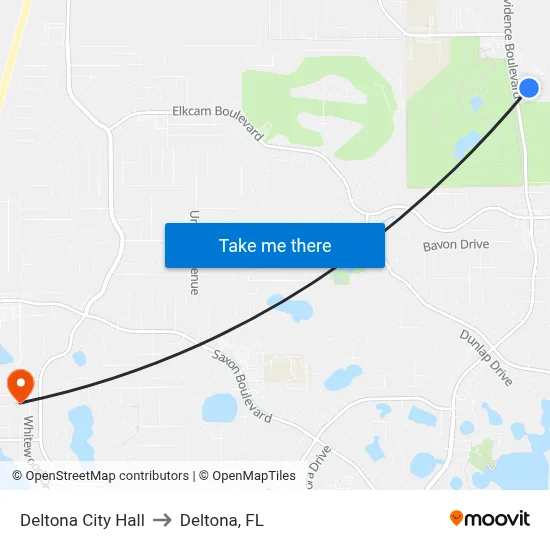 Deltona City Hall to Deltona, FL map