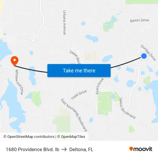 1680 Providence Blvd. Ib to Deltona, FL map