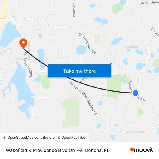 Wakefield & Providence Blvd  Ob to Deltona, FL map
