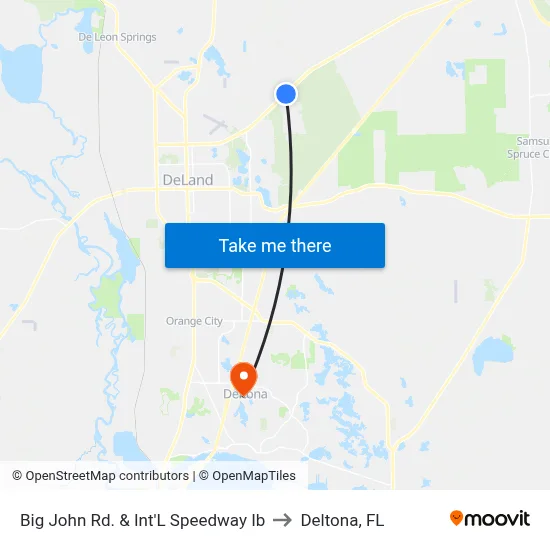 Big John Rd. & Int'L Speedway  Ib to Deltona, FL map