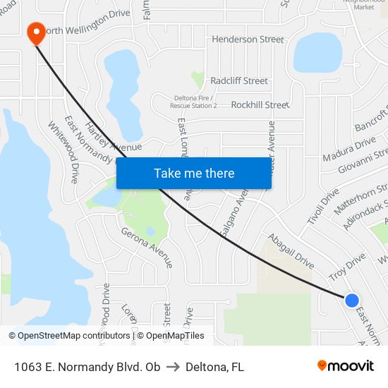 1063 E. Normandy Blvd. Ob to Deltona, FL map