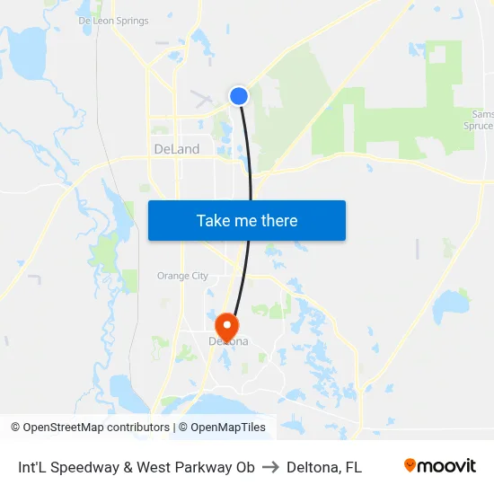 Int'L Speedway & West Parkway  Ob to Deltona, FL map