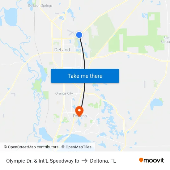Olympic Dr. & Int'L Speedway  Ib to Deltona, FL map