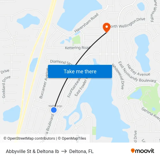 Abbyville St & Deltona Ib to Deltona, FL map