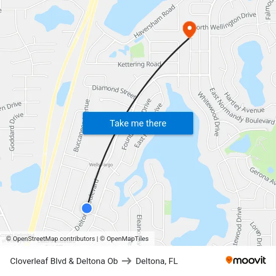 Cloverleaf Blvd & Deltona Ob to Deltona, FL map