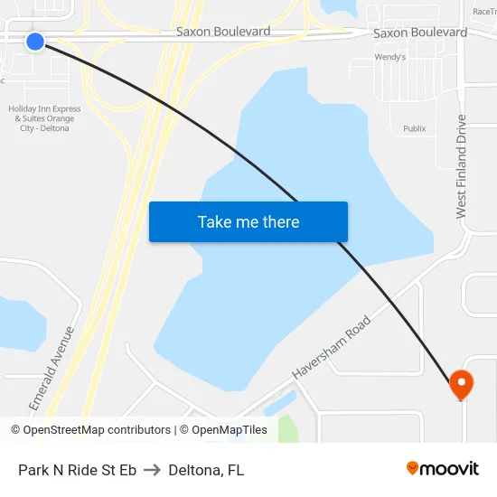 Park N Ride St Eb to Deltona, FL map