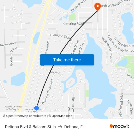 Deltona Blvd & Balsam St  Ib to Deltona, FL map