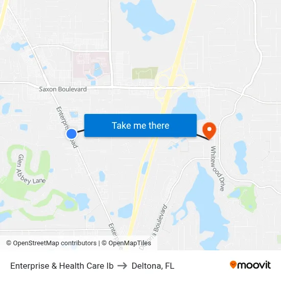 Enterprise & Health Care Ib to Deltona, FL map