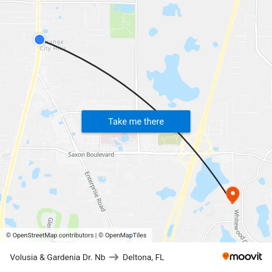 Volusia & Gardenia Dr.  Nb to Deltona, FL map