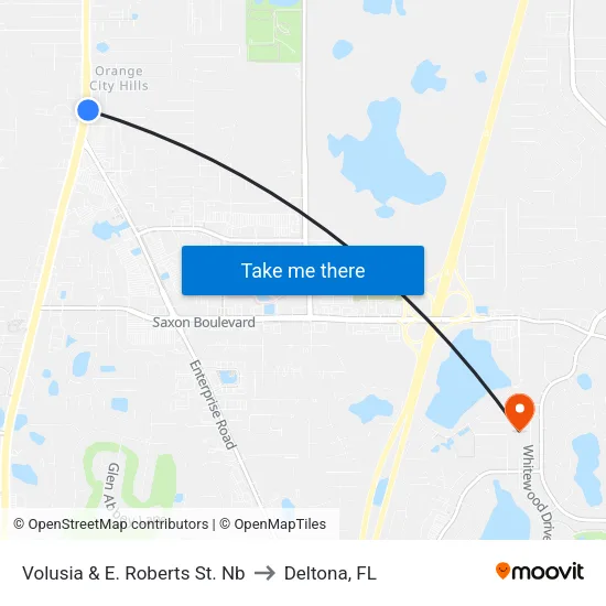Volusia & E. Roberts St. Nb to Deltona, FL map