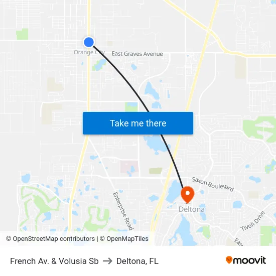 French Av. & Volusia  Sb to Deltona, FL map