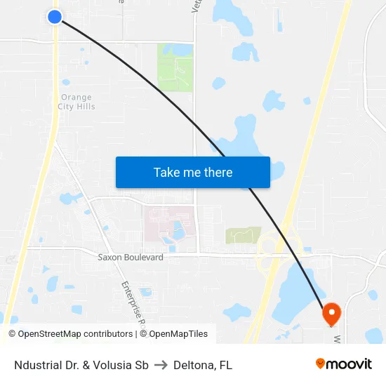 Ndustrial Dr. & Volusia Sb to Deltona, FL map