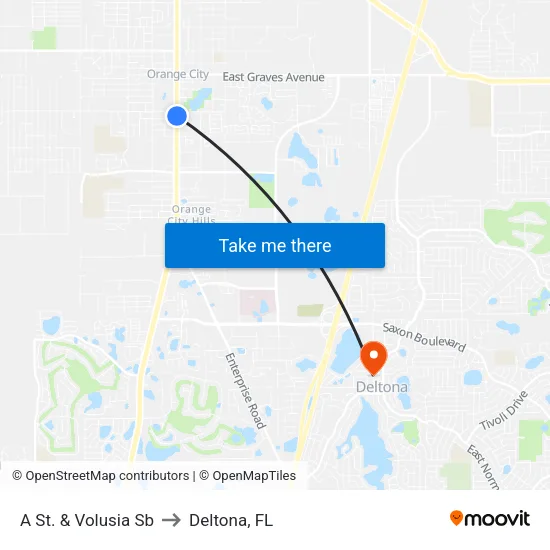 A St. & Volusia Sb to Deltona, FL map