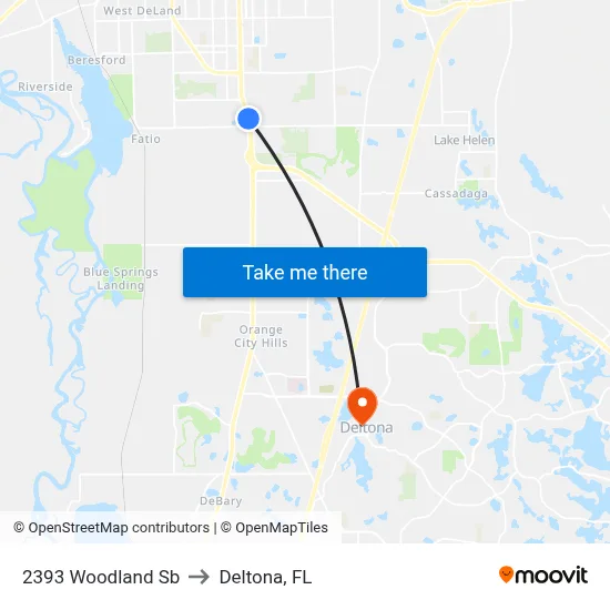 2393 Woodland Sb to Deltona, FL map
