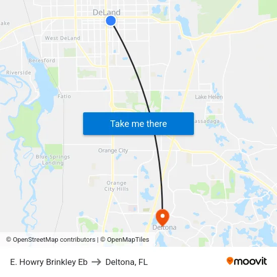 E. Howry  Brinkley Eb to Deltona, FL map