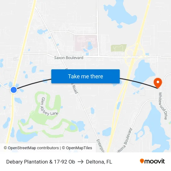 Debary Plantation & 17-92 Ob to Deltona, FL map