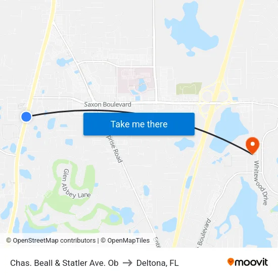 Chas. Beall & Statler Ave. Ob to Deltona, FL map