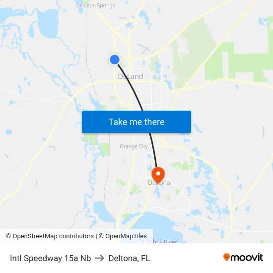 Intl Speedway  15a Nb to Deltona, FL map