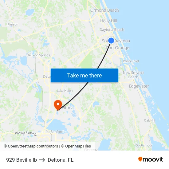 929 Beville Ib to Deltona, FL map