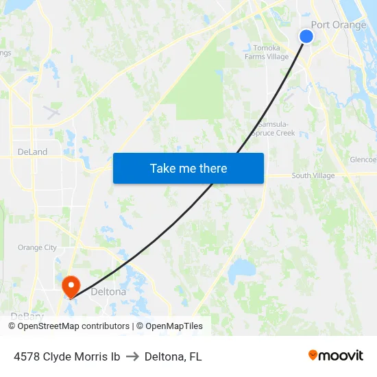 4578 Clyde Morris Ib to Deltona, FL map