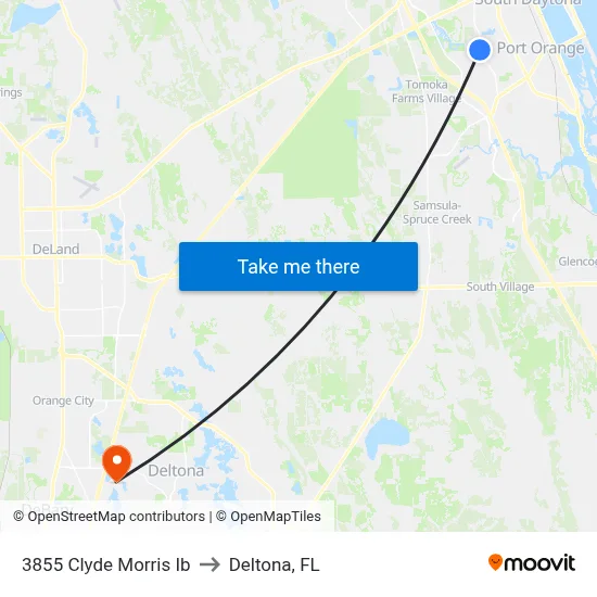 3855 Clyde Morris Ib to Deltona, FL map